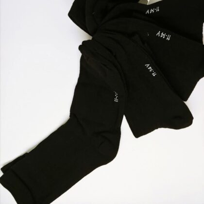 Kids Black Rib Cotton Socks – Comfortable & Durable School Wear- 5 Pairs Combo Pack