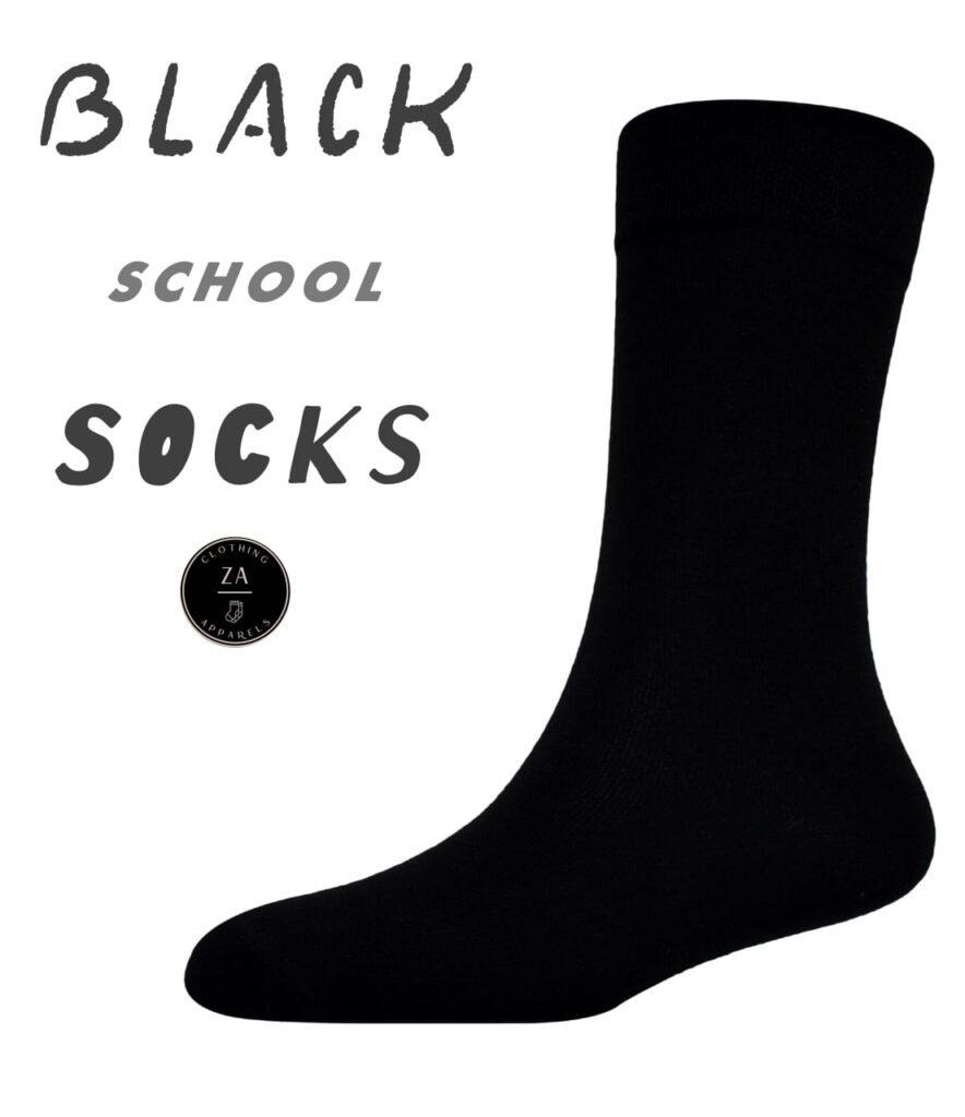 kids black rib cotton socks – comfortable & durable school wear 5 pairs combo pack (copy)