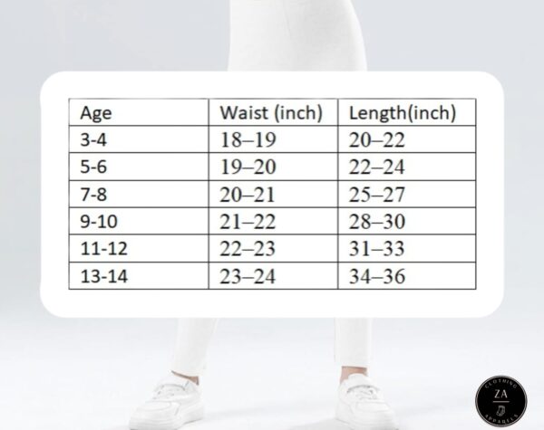 kids white cotton school leggings – 2 pcs pack