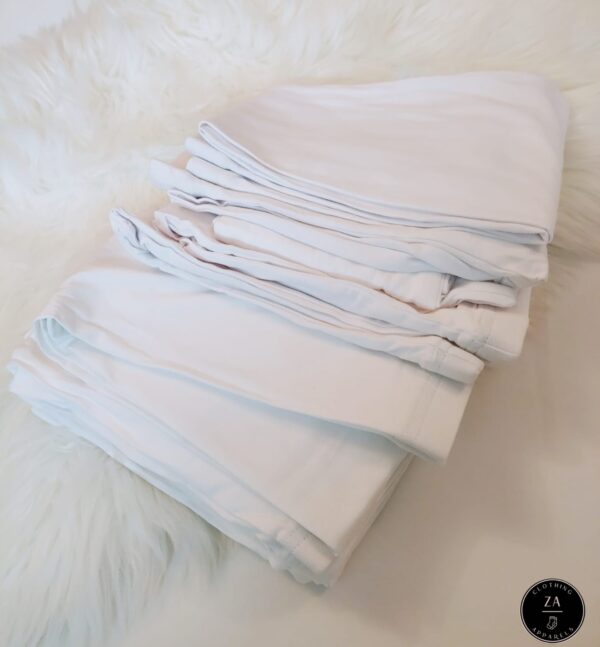 kids white cotton school leggings – 2 pcs pack
