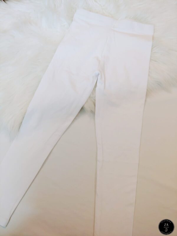 kids white cotton school leggings – 2 pcs pack