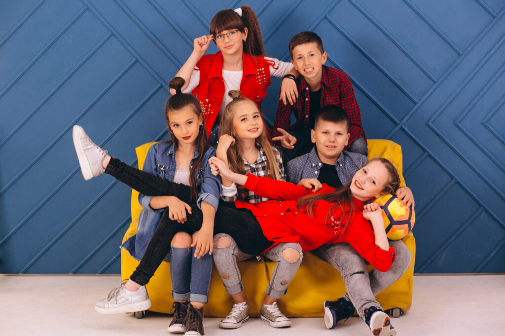 dancing team in studio