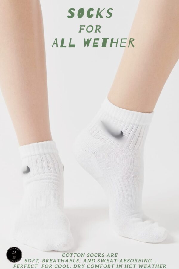 cotton ankle socks – 5 pairs pack for adults 🧦